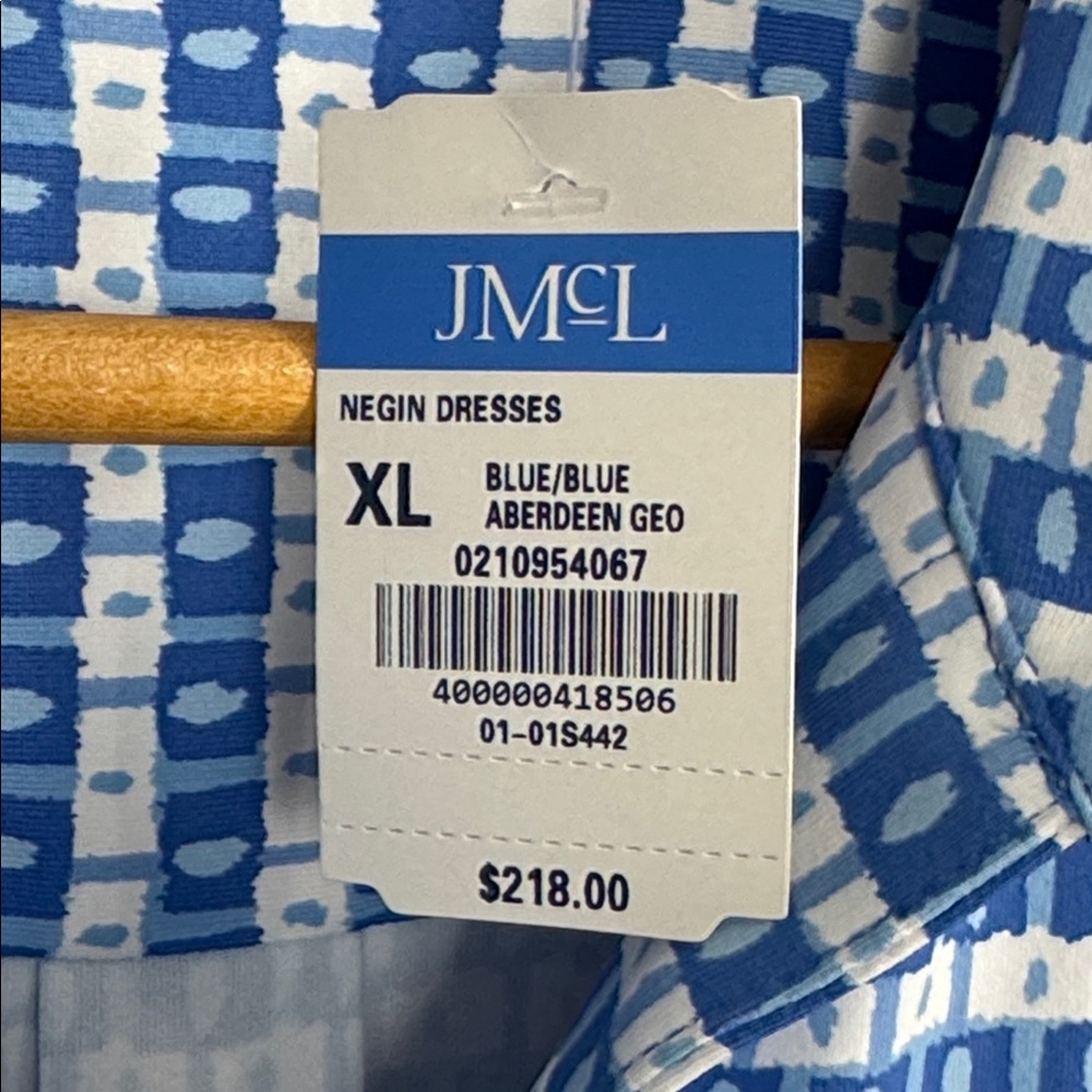 J. McLaughlin Negin Blue Button Up Shirt Dress. Size XL. - Picture 6 of 10